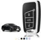 TOOMUME Coque Clé, Etui Cles Étui Clés Adapté pour VW Volkswagen Passat B8 Golf 7 Tiguan T-Cross Polo CC Seat Leon Ibiza Skoda Superb Kodiaq, Couvre Clef Cache Cle Voiture Telécommande - Smart Key