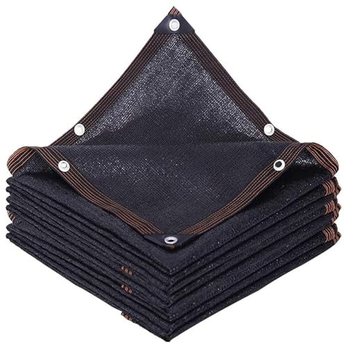 Filet D'ombrage Terrasse, Voile D'ombrage Toile D Ombrage Rectangulaire, 6 Broches Ombrage 80% Renforce Épaissir, Noir Tissu D'Ombrage avec Oeillets, pour Pergola Fleurs Patio(3x4m/9.84x13.12ft)