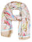 QUEEN HELENA Leichter eleganter Schal Schal lässig bunt mit Muster Damen SC13, SC13-1 Beige, Einheitsgröße