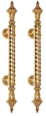 European Style Door Handle Pulls Gold Stainless Steel Barn Office Door Push Bar Grip, 60cm Long - Front Door Handles