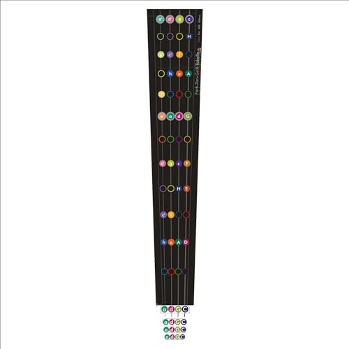 Farb-Ton-Griff-Tabelle Clever Pur Oktave für Violoncello, Folientabelle, Aufkleber, Grifftabelle Cello, Griffbrettmarkierung, Didaktische Lernhilfe (637 für 3/4)