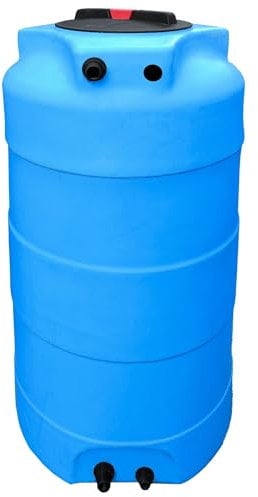 ESTO Serbatoio Acqua Verticale Cilindrico Cisterna, Bidone Acqua Potabile in Polietilene Atossico Serbatoio Acqua Potabile o Piovana 500 LT
