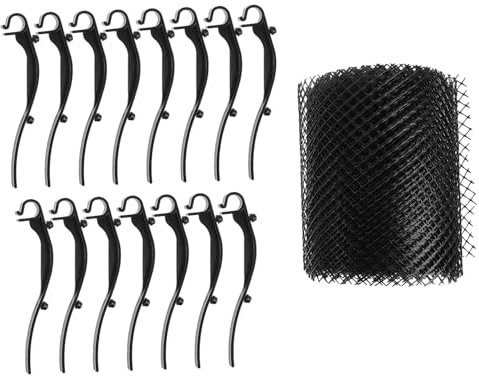 NULYLU Gutter Guard Mesh Gutter Screen Downspouts Gutter Guard Plastic Mesh Cover Gutter Protector 16cm x 6m Flexible and Sturdy