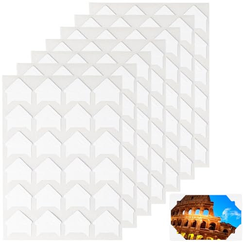 SOFPLATE 10 Stück Bilderecken Aus Papier Fotoecken Aufkleber Weiß Selbstklebend Für Fotos Alben Tagebücher Stempel Montageaufkleber Ecken Für Scrapbooking Bilder Tagebücher Erinnerungsbücher DIY Baste