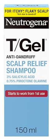 Neutrogena T/Gel Scalp Relief Anti-Dandruff Shampoo (150ml) With 3% Salicylic Acid, Suitable for Those Prone to Scalp Psoriasis and Seborrhoeic Dermatitis