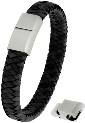 Simaru Lederarmband Made in Germany für Frauen & Männer | Echtleder-Armband mit Edelstahl Verschluss | Schönes Geschenk für deine Liebsten