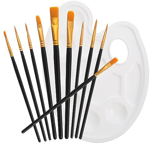 ROMISBABA 1 Satz Ölpinsel-Set Mischen Wasser groß Bürsten Kunst Farbmischpalette acrylstifte Steine bemalen aquarellfarben stifte Stift für Ölmalerei Aquarellpinsel üben Metall