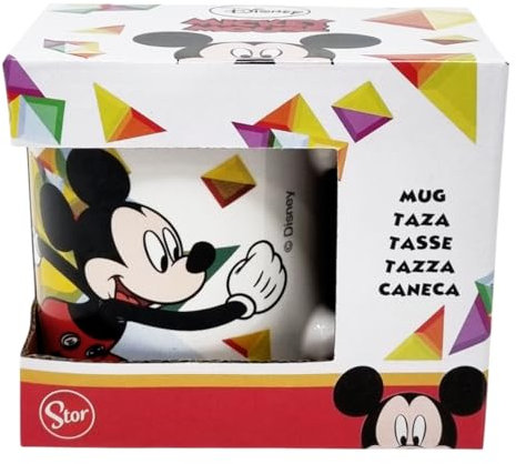 Disney Tasse Mickey Mouse Mickey Maus Tasse aus Keramik für Frühstück Snacks 24cl