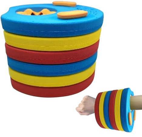 Brazaletes De Natación para Niños, 6 Manguitos Piscina EVA, Manguitos De Flotador De Natación Niños Discos Desmontables Mangas Flotantes Ligero Discos Flotantes De Brazo para Piscina