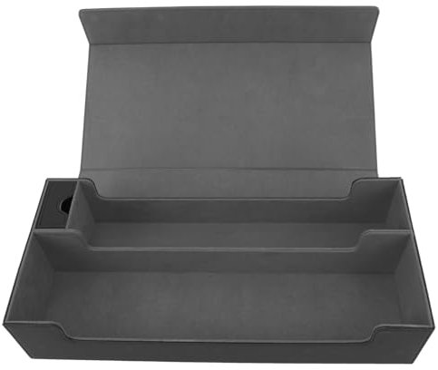 WGFOIP PU Leather Game Card Box Card Vorlage Box mit Magnetverschluss für über 550 Karten Deck Hülle Handel mit Visitenkarten Speicher (Schwarz)