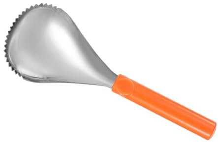 CONGARTENO Utensilio de Cocina Cuchara Vaciadora de Calabaza Acero Inoxidable Herramienta Manual para Extraer Núcleo de Mango Ergonómico Fácil Limpieza