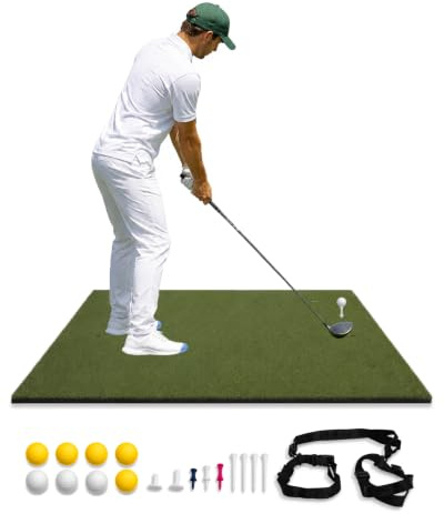 GIRAFFYCO Tapis de Frappe Golf, 1,5 x 1,2 m Entraînement Indoor Outdoor