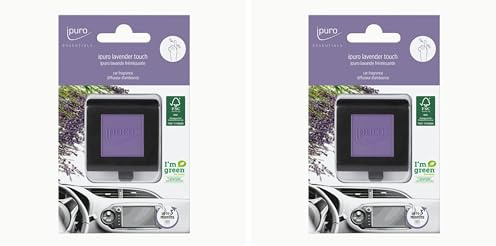 ipuro - erfrischender ipuro lavender touch Auto Duft - dezenter Lufterfrischer fürs Auto mit besinnlichen Lavendel Noten - Auto Lufterfrischer für ein puristisches Dufterlebnis bis zu 3 Monate