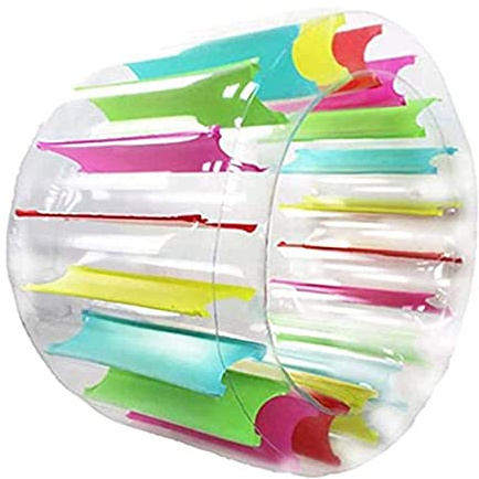 100X65X60cm Colorful Inflatable Water Wheel Roller Float Giant Roll for Children Swimming Pool Toy Crawling Roller Toy Giant Inflatable Ball for Kids Water Outdoor Beach