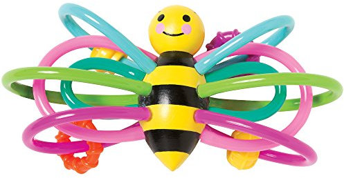 Manhattan Toy Winkel Bienenrassel und sensorisches Beißring-Babyspielzeug