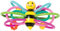 Manhattan Toy Winkel Bienenrassel und sensorisches Beißring-Babyspielzeug