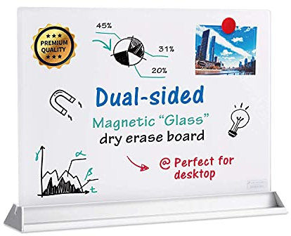 Audio-Visual Direct Magnetischer Schreibtisch-Memo-Whiteboard-Planer für Empfang und Büro (Trennwand, weiß)