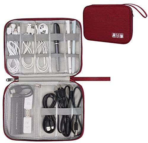 XINGXINRONG Kabel Organizer Tasche, Kabeltasche Tech Pouch Zubehör Elektronische Tasche für Ladekabel, Reise Elektronik Organizer für Handy, Ladegerät, Powerbank, 1 Stück