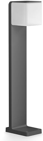 Steinel LED Wegeleuchte GL 80 C Connect, smarte Gartenleuchte, bedienbar per App, Poller Außenleuchte dimmbar, 3000 K, Warmweiß, 9.1 W, Anthrazit