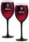 Maverton Ensemble de 2 Verres à vin Personnalisés - 330ml Verre a vin rouge et blanc - Cadeau Personnalisé pour Parents - Cadeau Couple - Classic Verre à pied noir - Royaume