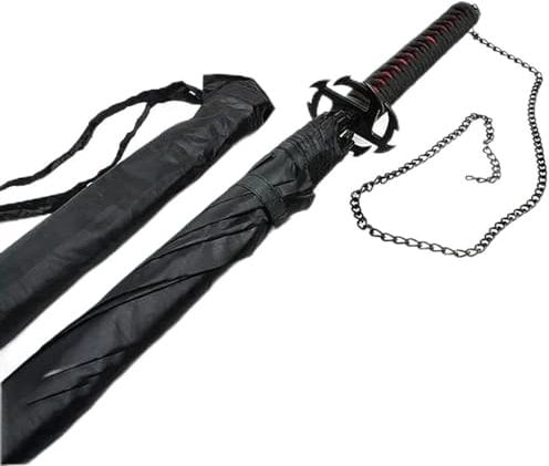 BESPD Japanischer Samurai Ronin Zhanyue Zhanyue Schwarzer Katana Regenschirm Gürtel/Pack 39,5 Katana Regenschirm Cooles