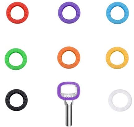 8 Stück Schlüsselkappen, Rund Schlüssel Kappen, Silikon Key Caps Covers, für Hausschlüssel-Etiketten