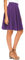 Urban CoCo Mini Gonna da Donna Basica Elasticizzata Svasata Casual Mini Skater, Viola Intenso-Lungo, M
