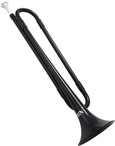 B flach Bugle Trompete umweltfreundliche Kunststoff mit Mundstueck fuer Schueler schwarz Farbe