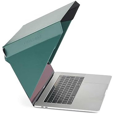 Philbert Design – 4 in 1 Laptop Screen Shade Slim Hood: Sunshade | Privacy | Heat Protection | Contrast Reinforcement. 12/13/14 Laptops - Universal, Light and Simple. Patent D790551 - Green