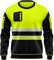 trending babz Hi Vis High Viz Visibility Long Sleeves Safety Contrast Reflective Effects Round Neck Sweatshirt Work Wear Top Orange Black