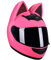 Full Face Motorradhelme mit Katze Ohren Adult Flip up Visiere Motocross Helm Vollvisierhelm Motorrad-Crash Helmet Leichtbau DOT/ECE Certified 8,M