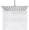 Holdfiturn Square Rain Shower Head 12 inch Large Top Spray Showerhead Stainless Steel Ultra Thin Powerful High-Pressure Bathroom Shower Head with Silicone Nozzle Standard Fitting
