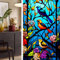 BBTISG 2 Stück Sichtschutz Fensterfolie, 45 x 100cm Fensterfolie Blickdicht Selbsthaftende Sichtschutz Fensterfolie statische Buntglasaufkleber für Zuhause, Büro, Badezimmer (Stil 6)