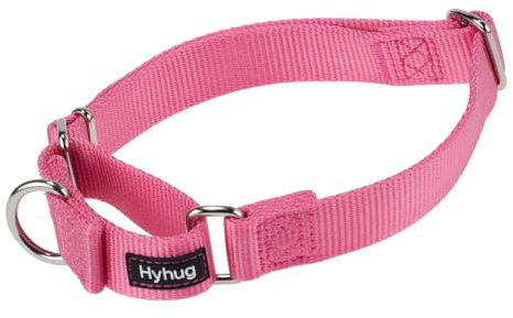 Hyhug Verbessertes Design Nylon-Gurtband, Waschen mit kaltem Wasser verblasst Nicht, verschmutzt Hundehaare Nicht, verschleißfest und Nicht anfällig für Fusseln. Rutschfestes Martingalhalsband für