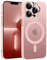 KPPIT Magnetisch Hülle für iPhone 13 Pro Max Hülle 6,7 Zoll Kompatibel mit MagSafe, Transluzente Matt Rückseite Dünn Stoßfest Handyhülle für iPhone 13 Pro Max Case, Rosa