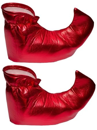 HAICN Clown Shoes Covers Pointed Jester Elf Shoes Novelty Circus Performance Costume Footwear Fancy Dress Cosplay Prop for Men Women Halloween Masquerade Party Accessories.