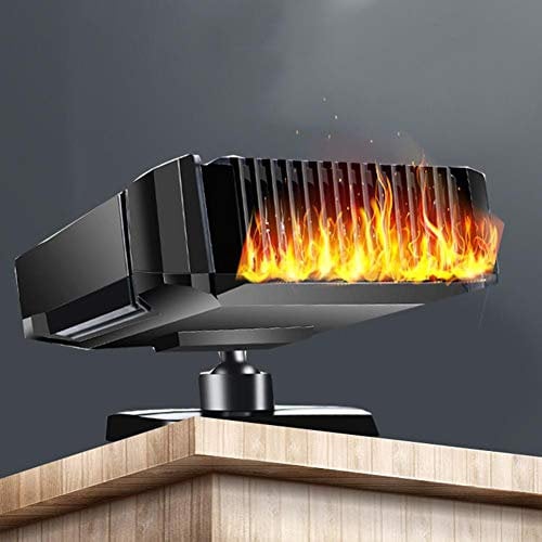 MotorMinds Radiateur soufflant de voiture, 12 V, 150 W, portable, 2 en 1, chauffage pour voiture, pare-brise, neige, brouillard, élimination du gel avec poignée et base rotative à 360°