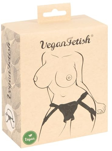 Vegan Fetish Umschnall-Dildo, Schwarz, S/L