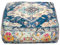 Mandala Life ART Bohemian Yoga Dekor Boden Kissen Pouf mit Füllung - 60x20 cm - Quadratisch Meditation Kissenbezug - Bedruckter Baumwollte Hocker