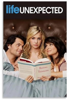 ASHEUQWE Poster Life Unexpected, ästhetische Wandkunst, Leinwand, Vintage-Poster, dekoratives Gemälde, Wohnzimmer, Schlafzimmer, Dekoration, 20 x 30 cm, ungerahmter Stil