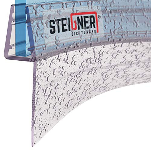 STEIGNER Joint de Douche pour paroi en Verre, 70cm, vitre 6/7/8mm, Joint d'étanchéité PVC courbé pour Les cabines de Douche arrondies, UK55