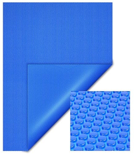 Cubierta Solar Piscina isotérmica Azul Rectangular 4x6m Lona térmica Protectora Cobertor Piscina