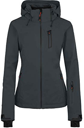 Bergson Nice Light | Damen Skijacke & Outdoorjacke, gefüttert, 20000 mm Wassersäule, Ebony [949], 42 - Damen