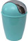 TENDANCE Evideco de Salle de Bain Poubelle Poubelle Brillant Solide Couleur avec Couvercle Chrome (4.5 Litre -1.2 GAL/21 cm L x 34 cm H, Bleu Aqua)