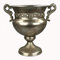Pokal Amphore Dekovase Vase Blumenvase Antik Metall Vintage Deko Retro Design (LN52-13 24 cm Hoch Silber)