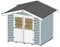 Weka Weka Gartenhaus 122 Gr. 1 grau, 28 mm