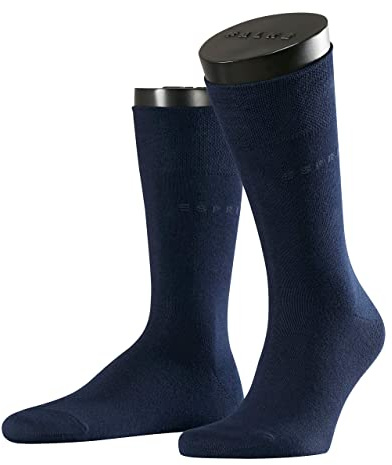 ESPRIT Damen Socken Accent Stripe 2-Pack, Baumwolle, 2 Paar, Blau (Marine 6120), 35-38