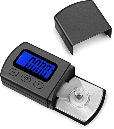 Flexzion Professioneller digitaler Plattenspieler mit Tonerfassung, Tonerpatrone, vertikaler Druck und Gewichtswaage, Vinyl-Stylus Ausrichtung mit LCD-Hintergrundbeleuchtung, f/Tonarm-Phono Cartride.