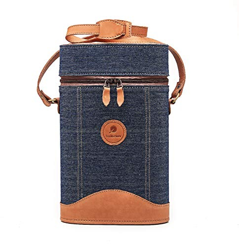 balibetov Bolso Matero para Calabaza Yerba Mate y Termo I Bolsa de Transporte Práctica Moderna para Hombres, Mujeres en el Trabajo, al Aire Libre, Viajes, Picnic (Jean Azul)