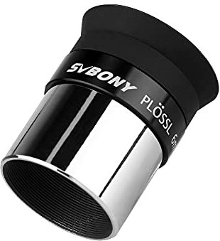 Svbony SV131 Telescope Eyepiece 6mm, 1.25” Plossl Eyepiece 48 ° Field of View, FMC Telescope Lenses for Planetary Moon Observation Beginners Amateur